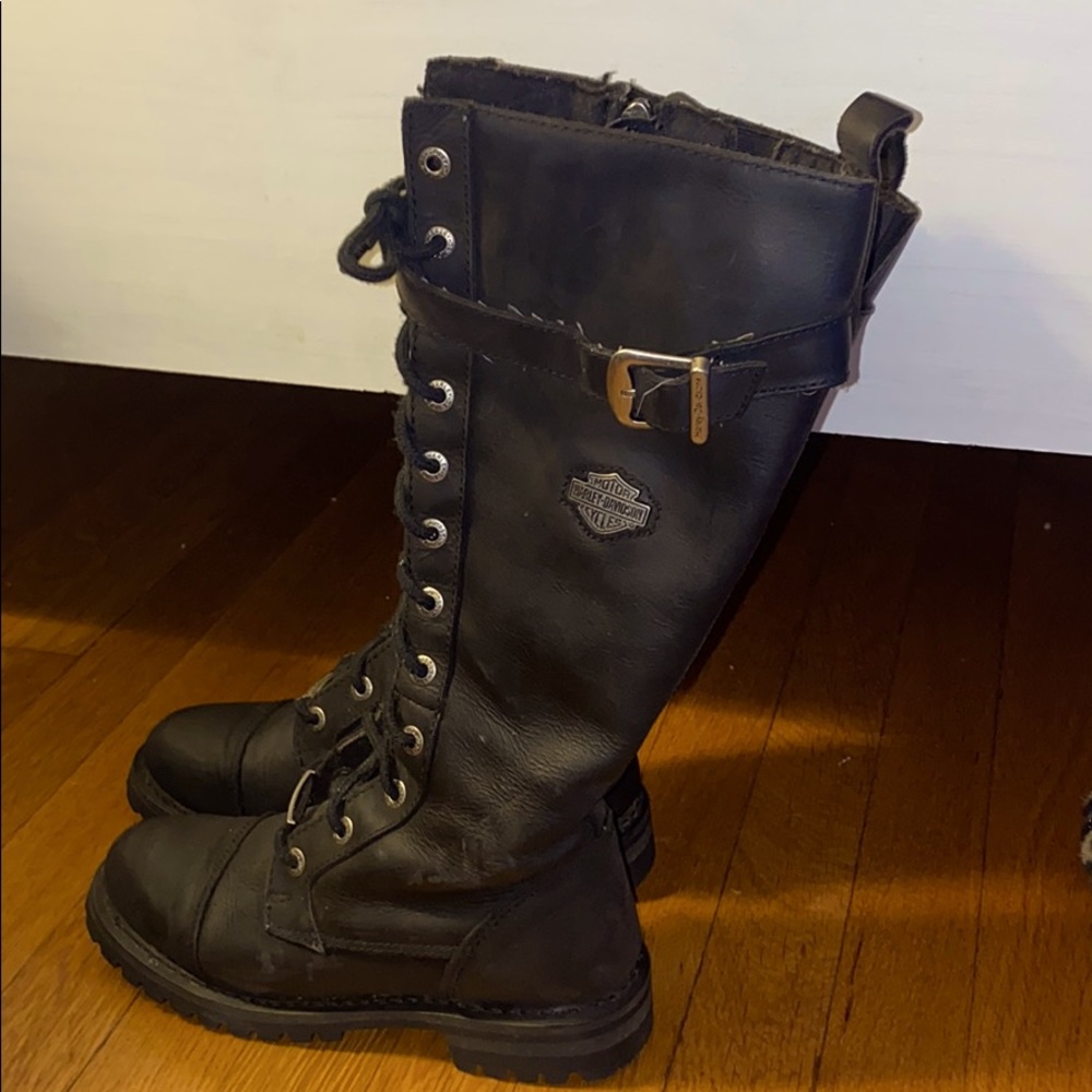 Authentic Leather Harley Davidson knee-high boots